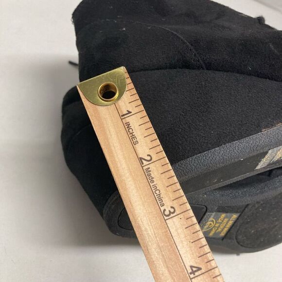 MANHATTAN Collection Black faux suede Wedge booties Size 6 - Picture 9 of 12